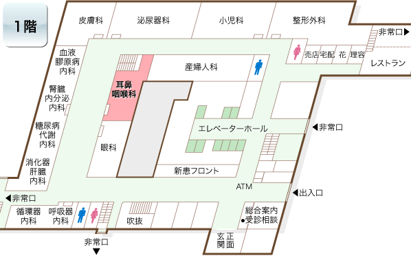 *聴力検査室への案内図