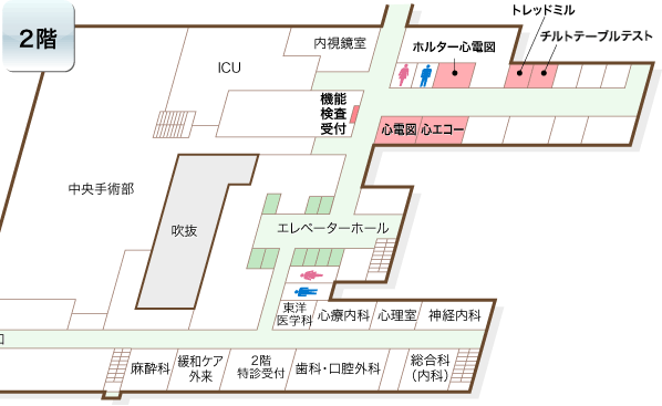 *循環機能検査室への案内図